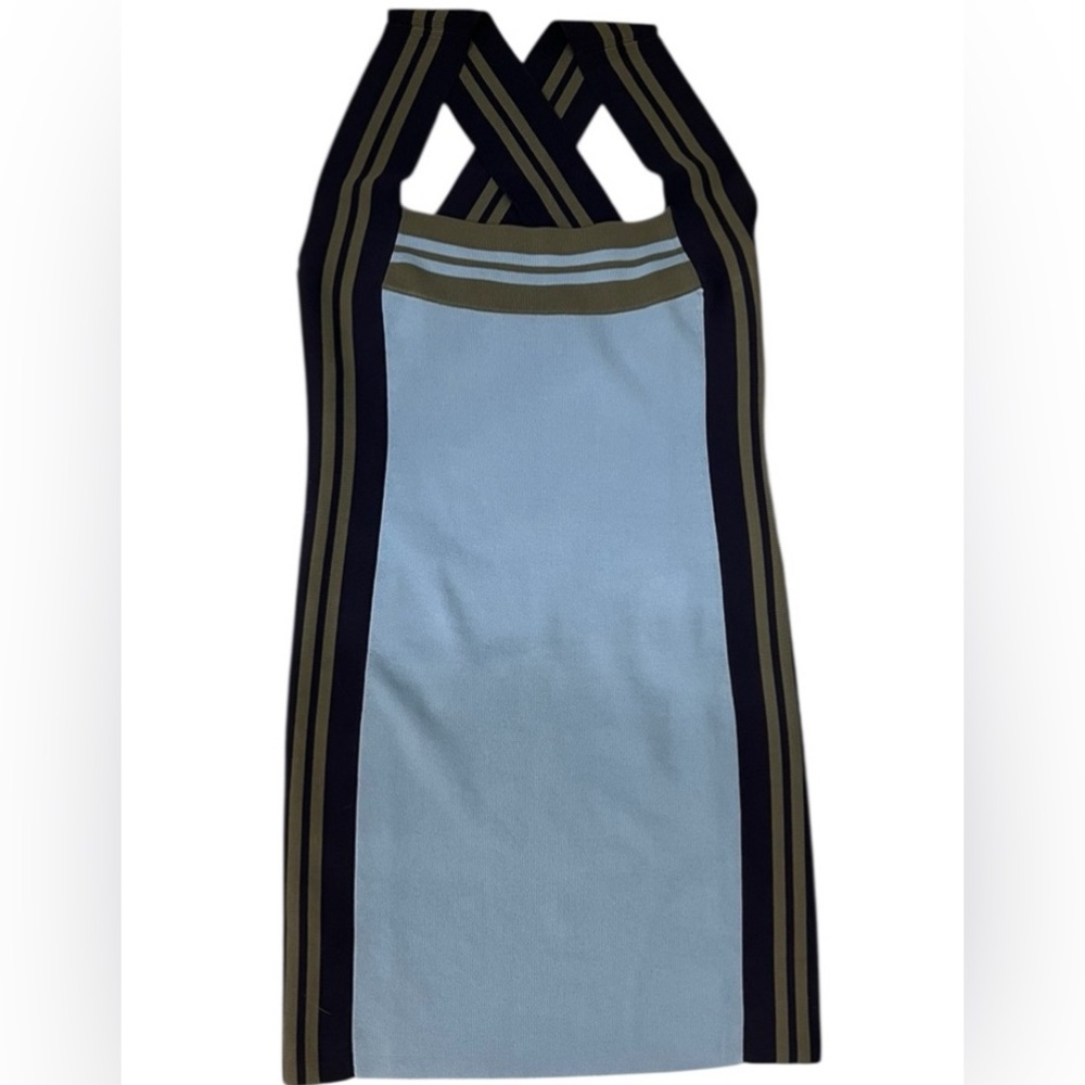 ANTHROPOLOGIE NEW!! bodycon stretch mini dress. MSRP $168 💙💚🩵